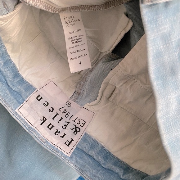 Frank & Eileen WICKLOW The Italian Chino Italian Performance Twill Size: 4 Wash - Picture 9 of 15